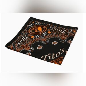 Tito's Black & Orange Bandana Scarf